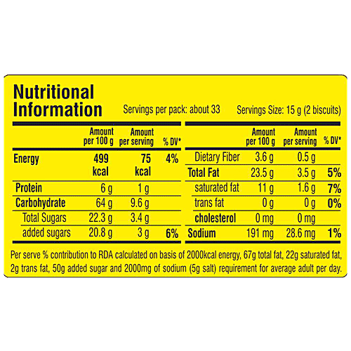 Cremica Oatmeal Digestive Biscuits, 500 g Trans Fat & Cholesterol Free, Contains Fibre, Rich in Protein