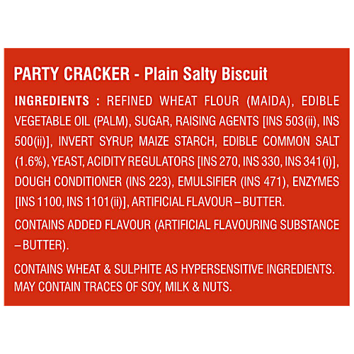 Cremica Party Cracker - Plain Salty Biscuit, Crispy, Light, Crunchy, 50 g (Pack of 8)