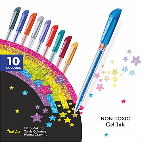 Flair Glitter Gel Pens, 10 pcs  