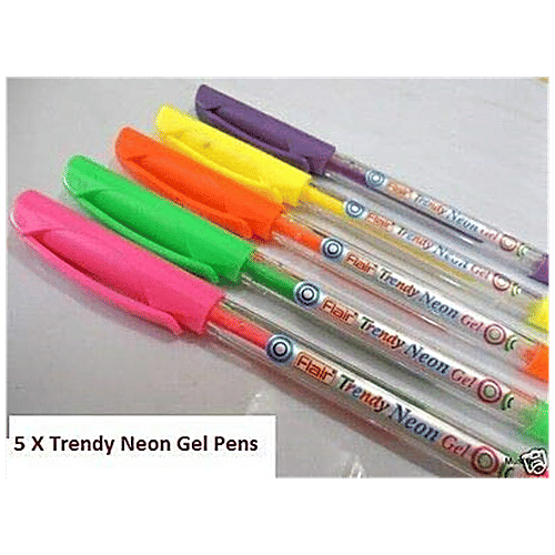 Buy Flair Trendy Neon Glitter Gel Pen For Highlighting, Colouring Online at Best Price of Rs