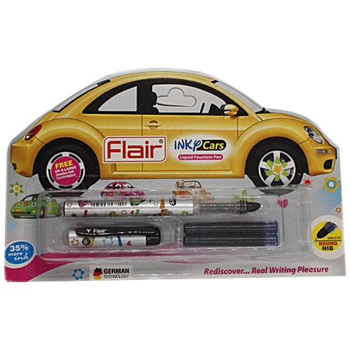 Flair Inky Cars Liquid Fountain Pen - Easy To Use & Refill, 1 pc  