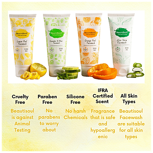 Buy Beautisoul Lemon Peel Face Wash Vetiver Root Extract, Paraben
