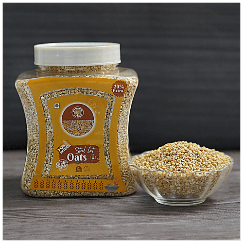 Organic Nation Steel Cut Oats - Natural, Promotes Weight Loss, Gluten-free, Healthy Breakfast, 1 kg  