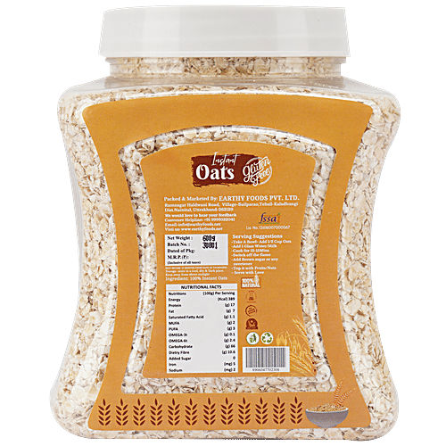 Organic Nation Instant Oats - Natural, Gluten-free, Healthy Breakfast, 600 g  