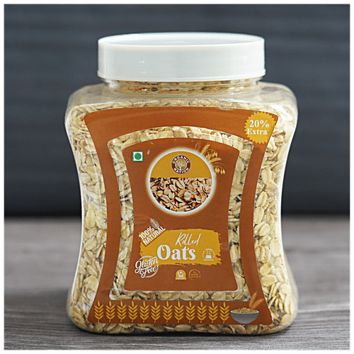 Organic Nation Rolled Oats - Natural, Promotes Weight Loss, Gluten-free, Healthy Breakfast, 600 g  