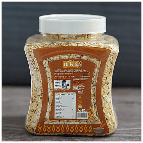 Organic Nation Rolled Oats - Natural, Promotes Weight Loss, Gluten-free, Healthy Breakfast, 600 g  