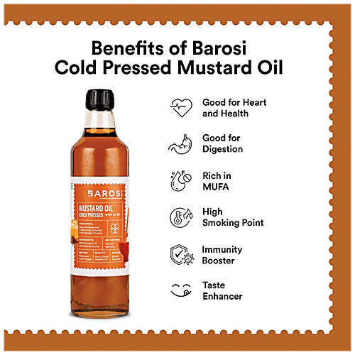 Buy Barosi Cold Pressed Mustard Oil Good For Digestion, Immunity