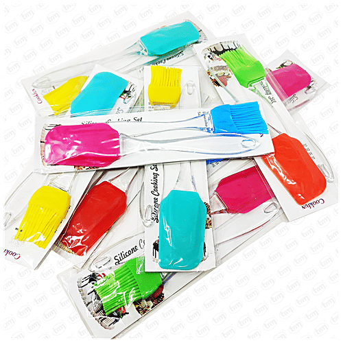 Trm Silicon Spatula & Oil Brush Combi Set - Easy To Use, 2 pcs  