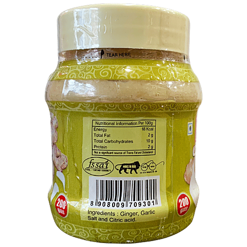 HEERA Ginger Garlic Paste - Strong Distinctive Flavour & Aroma, 200 g Jar