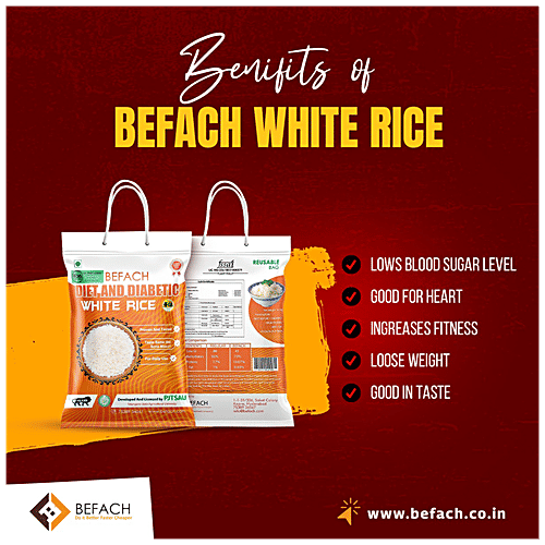 Buy Befach Diet & Diabetic White Rice Proven & Tested, Taste Like
