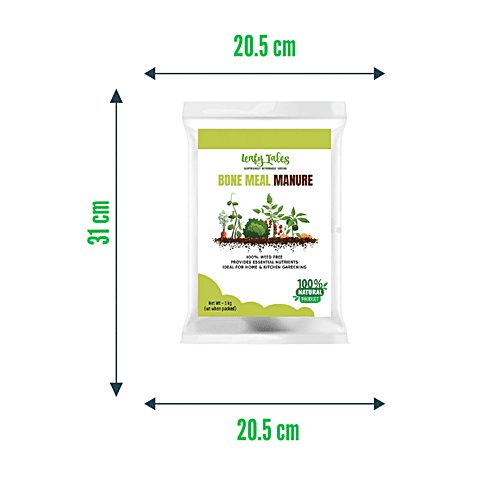 Leafy Tales Bone Meal Manure - Weed Free, Natural Fertiliser, For Planting & Gardening, 1 kg