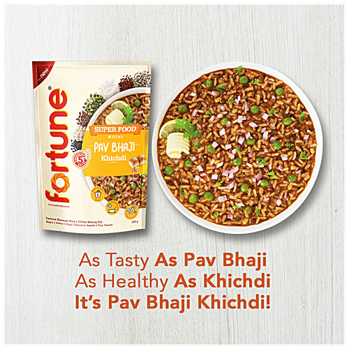 Fortune Super Food Millet Pav Bhaji Khichdi - Ready To Cook, Rich In Protein, 200 g Pouch 