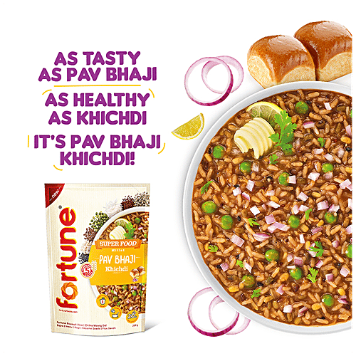 Fortune Super Food Millet Pav Bhaji Khichdi - Ready To Cook, Rich In Protein, 200 g Pouch 