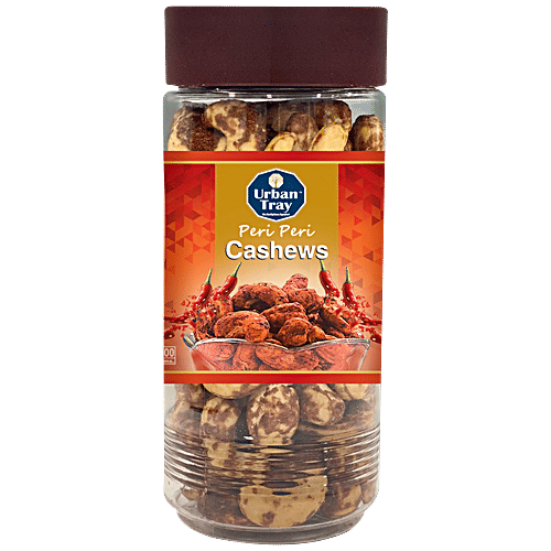 Buy URBANTRAY Peri Peri Cashews Protein Rich, Spicy & Flavourful Healthy Snack Online at Best