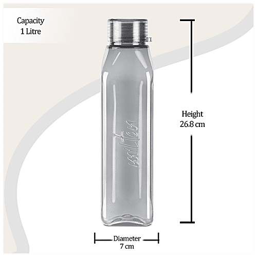Milton Prime 1000 Single Wall Plastic Bottle - Grey, 1000 ml  