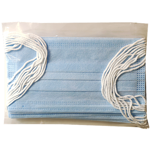O2Pro Surgical Face Mask - Blue, 3 Ply Spun Bound, From Harmful Protection, 10 pcs Pouch 