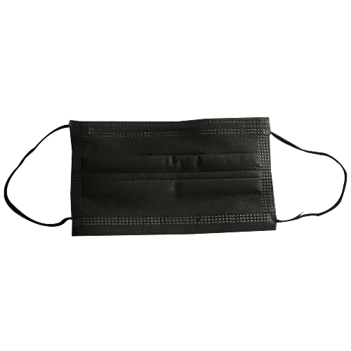 O2Pro Surgical Face Mask - Black, 3 Ply Spun Bound, From Harmful Protection, 10 pcs Pouch 