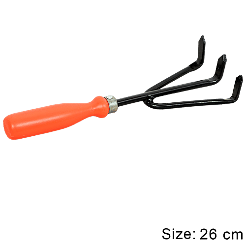DP Hand 3 Prong Mini Cultivator - For Gardening, Cultivating & Weeding, 1 pc