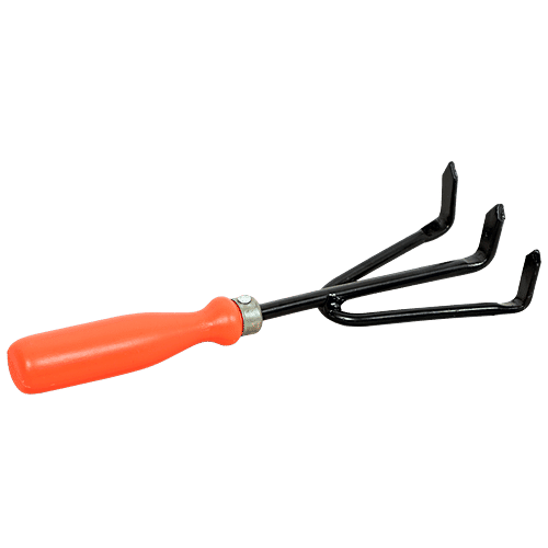 DP Hand 3 Prong Mini Cultivator - For Gardening, Cultivating & Weeding, 1 pc
