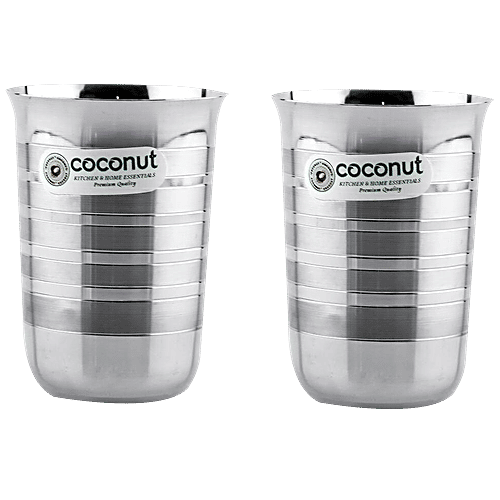 Buy Coconut Stainless Steel A1 Water Glass Premium, Strong, Durable