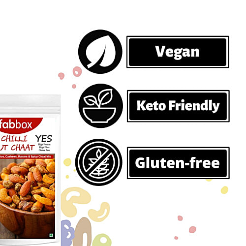 Fabbox Mixed Roasted Dry Fruits - Chilli, Almonds, Pistachios, Cashews, Raisins, Healthy Snack, 140 g  