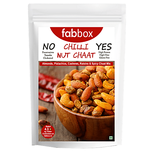 Fabbox Mixed Roasted Dry Fruits - Chilli, Almonds, Pistachios, Cashews, Raisins, Healthy Snack, 140 g  