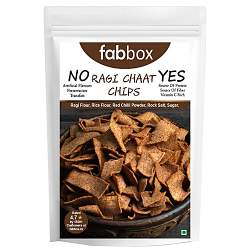 Fabbox Ragi Chat Chips - Vacuum Fried, Healthy Guilt-free Snack,For Weight Management, 210 g  Healthy Guilt-free Snack
 For Weight Management