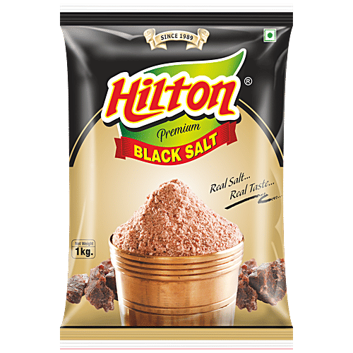 Hilton Black Salt - Adds Earthy Flavour & Aroma, Natural & Unrefined, 1 kg  