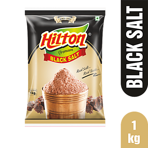 Hilton Black Salt - Adds Earthy Flavour & Aroma, Natural & Unrefined, 1 kg  
