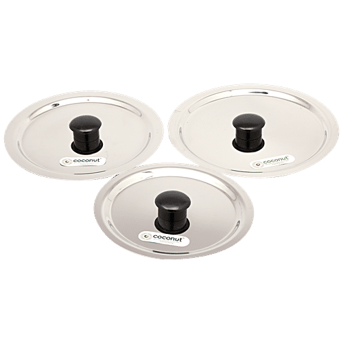 Coconut Stainless Steel Hole Ciba - Premium, Strong, Rustproof, Kitchen Essentials, 10x12, 530 g (Set of 3) 