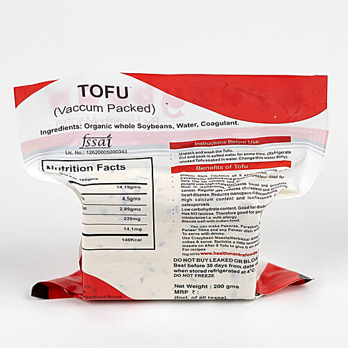 Buy Crazybean Plain Tofu Soy Paneer Organic & Pure, Protein Rich