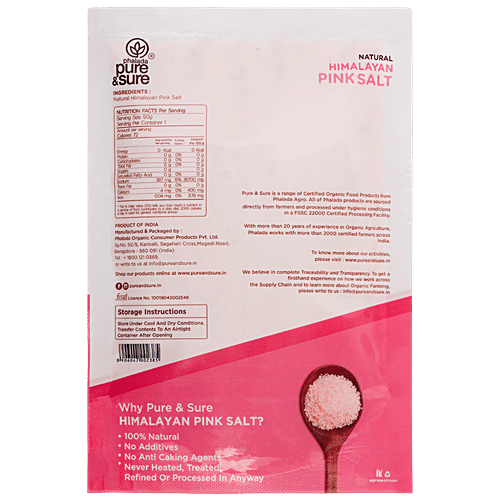 Phalada Pure & Sure Natural Himalayan Pink Salt - Mineral Rich, 500 g  