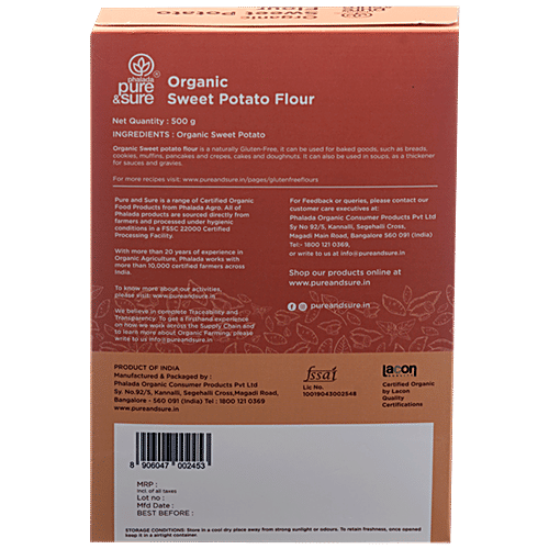 Buy Phalada Pure & Sure Organic Sweet Potato Flour Good For Digestive Health & Blood Sugar