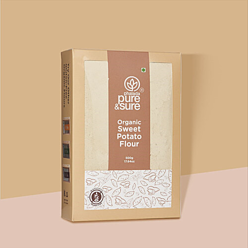 Phalada Pure & Sure Organic Sweet Potato Flour - Good For Digestive Health & Blood Sugar Management, 500 g  