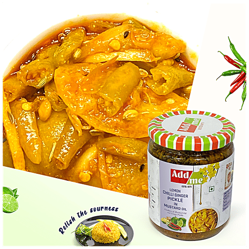 Buy Add Me Lemon Chilli Ginger Pickle In Mustard Oil, Tangy Flavour