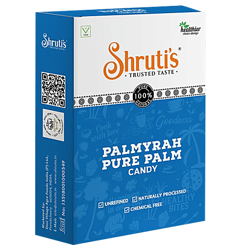 Shruti's Palmyrah Pure Palm Candy -  Natural , Organically Processed, Vitamin B12 Rich, 100 g Carton 