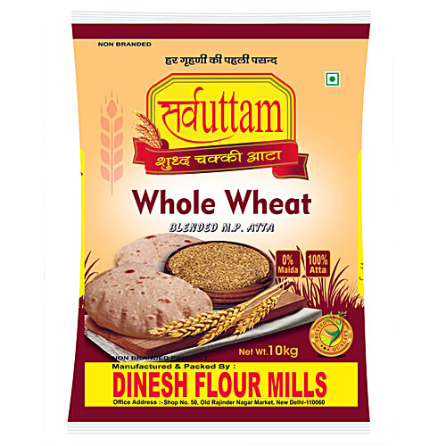 Buy DINESH FLOUR MILLS Sarv Uttam Atta High Quality, Whole Wheat Atta