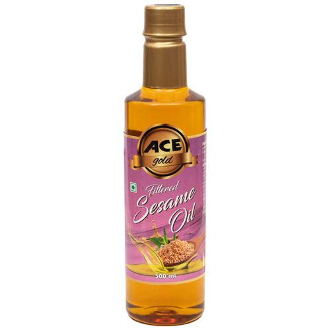Ace Gold  Filtered Sesame Oil - Loaded With Vitamins & Minerals, No Cholesterol, 500 ml 