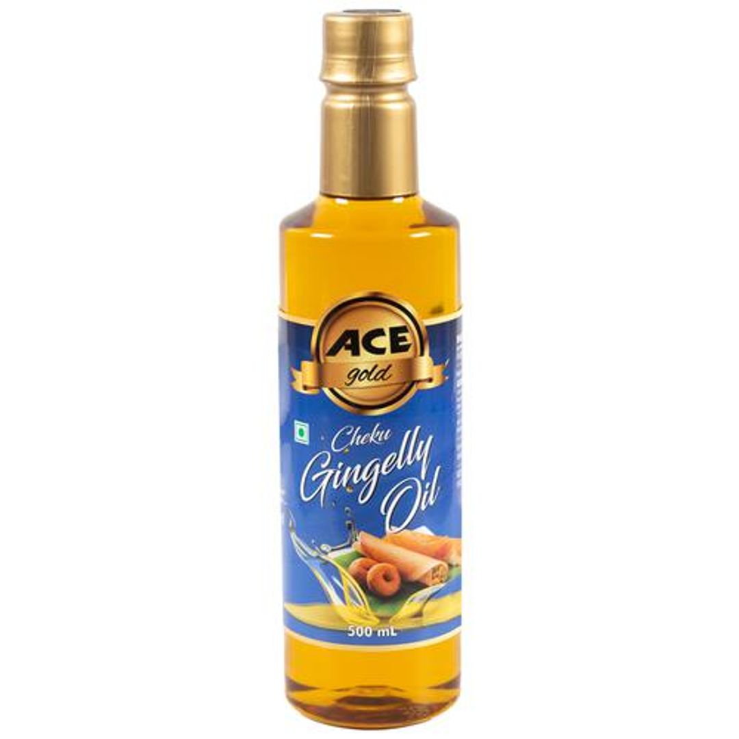 Ace Gold  Chekku Gingelly Oil - Loaded With Vitamins & Minerals, No Cholesterol, 500 ml 