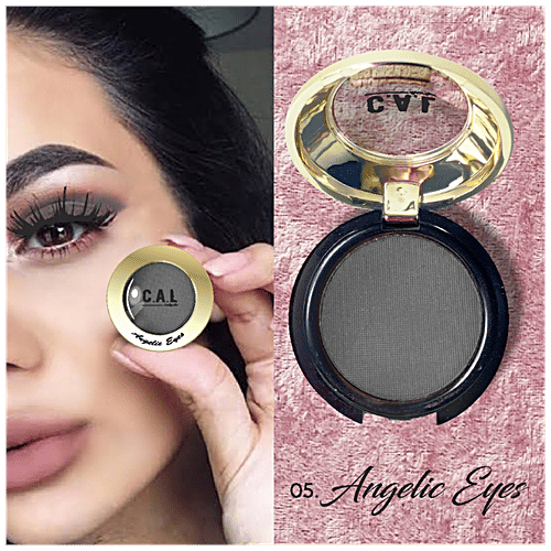 CAL Losangeles Single Shade Eyeshadow -  Angelic Eyes, Highly Pigmented, Luminous Finish, 3.5 g Smokey Grey 05 