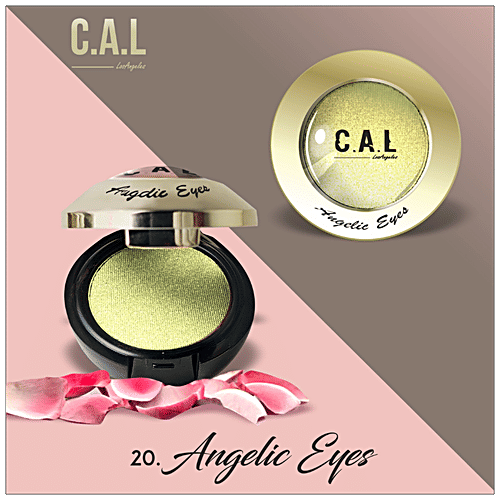 CAL Losangeles Single Shade Eyeshadow - Angelic Eyes, Highly Pigmented, Luminous Finish, 3.5 g Olive Green 20
