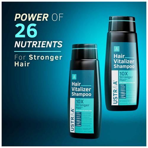 Ustraa Hair Vitalizer Shampoo - For Stronger Roots, Provides Nourishment, 250 ml  