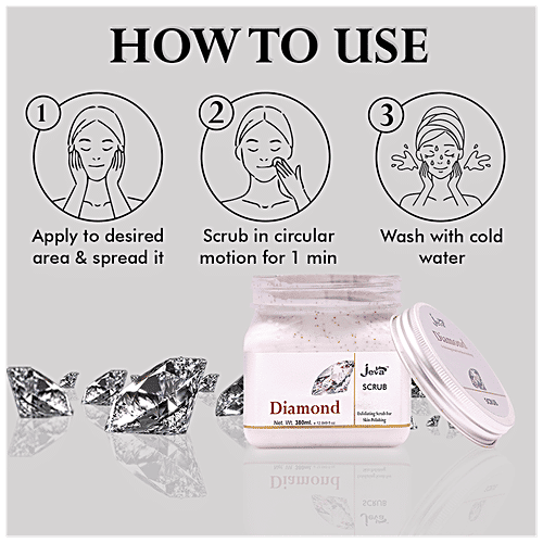 Jeva Diamond Exfoliating Scrub - For Skin Polishing, Refresh & Regenerate The Skin, 380 ml  