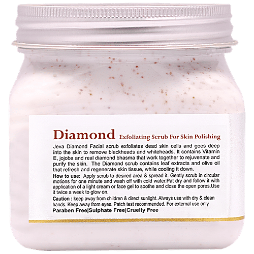 Jeva Diamond Exfoliating Scrub - For Skin Polishing, Refresh & Regenerate The Skin, 380 ml  