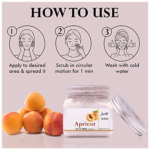 Jeva Apricot Dark Spot Removal Body Scrub - Smoothen, Purify & Beautify The Complexion, 380 ml  