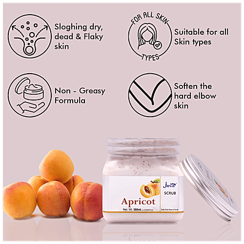 Jeva Apricot Dark Spot Removal Body Scrub - Smoothen, Purify & Beautify The Complexion, 380 ml  