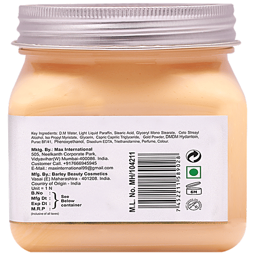 Jeva Gold Brightening & Radiance Face & Body Cream - For Smooth & Shiny Skin, 380 ml  