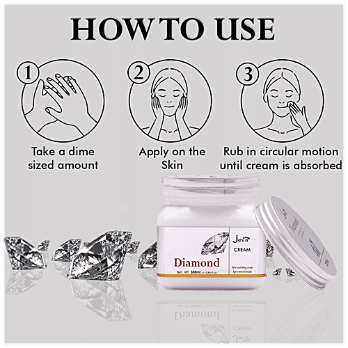 Jeva Diamond Skin Nourishing Cream - With Age Control Formula, Revitalizes The Skin, 380 ml  