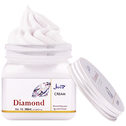 Jeva Diamond Skin Nourishing Cream - With Age Control Formula, Revitalizes The Skin, 380 ml  