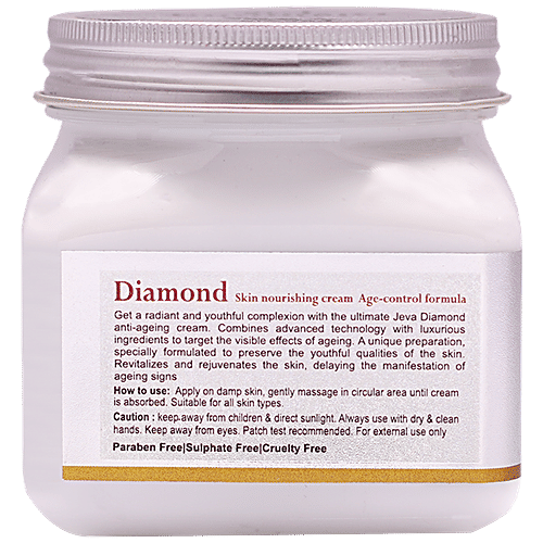 Jeva Diamond Skin Nourishing Cream - With Age Control Formula, Revitalizes The Skin, 380 ml  